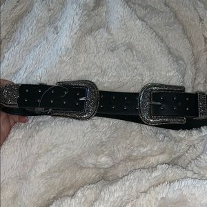 Zara double buckle waist belt